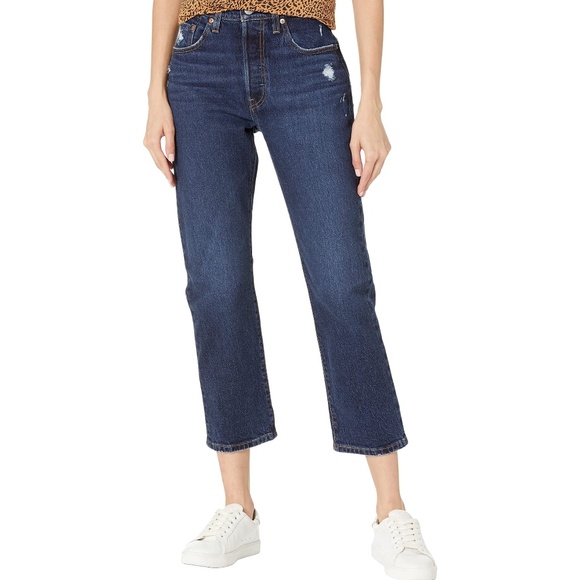 NWT Levi's 501 Crop Jeans in Salsa Authentic 25 x 26